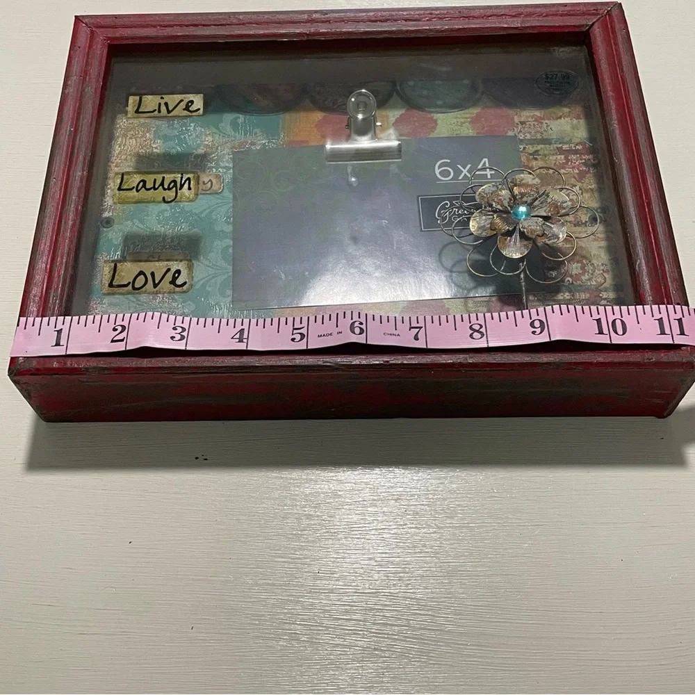 Live laugh love 4x6 clip shadow box‎ picture frame